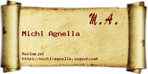 Michl Agnella névjegykártya